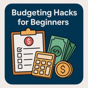 Penny Upward Budgeting Hacks for Beginners graphic.